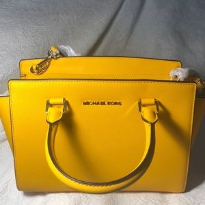 Yellow michael kors bag